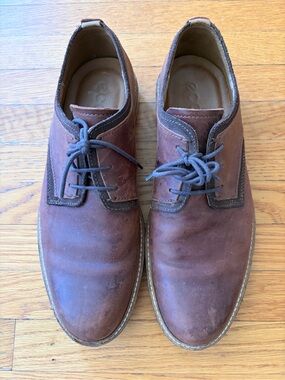 Ecco Men's Brown Leather Lace-Up Casual Shoes